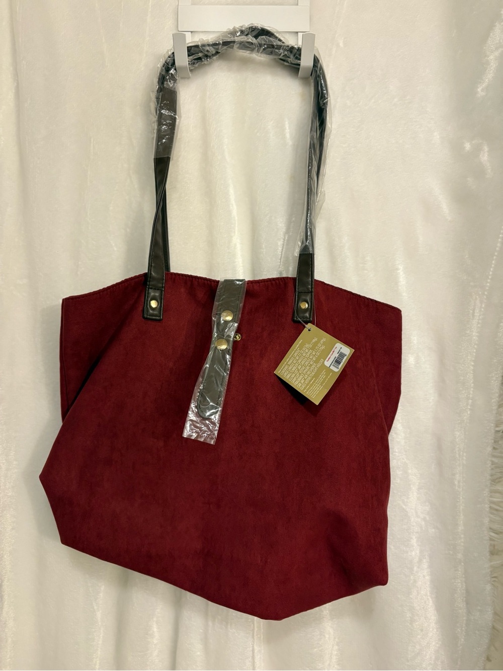 Yankee Candle Burgundy Tote with Dark Trim